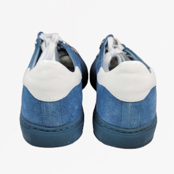 Toga Pulla Lace-up Light Blue Suede Sneakers - Size 39 - Picture 6 of 12